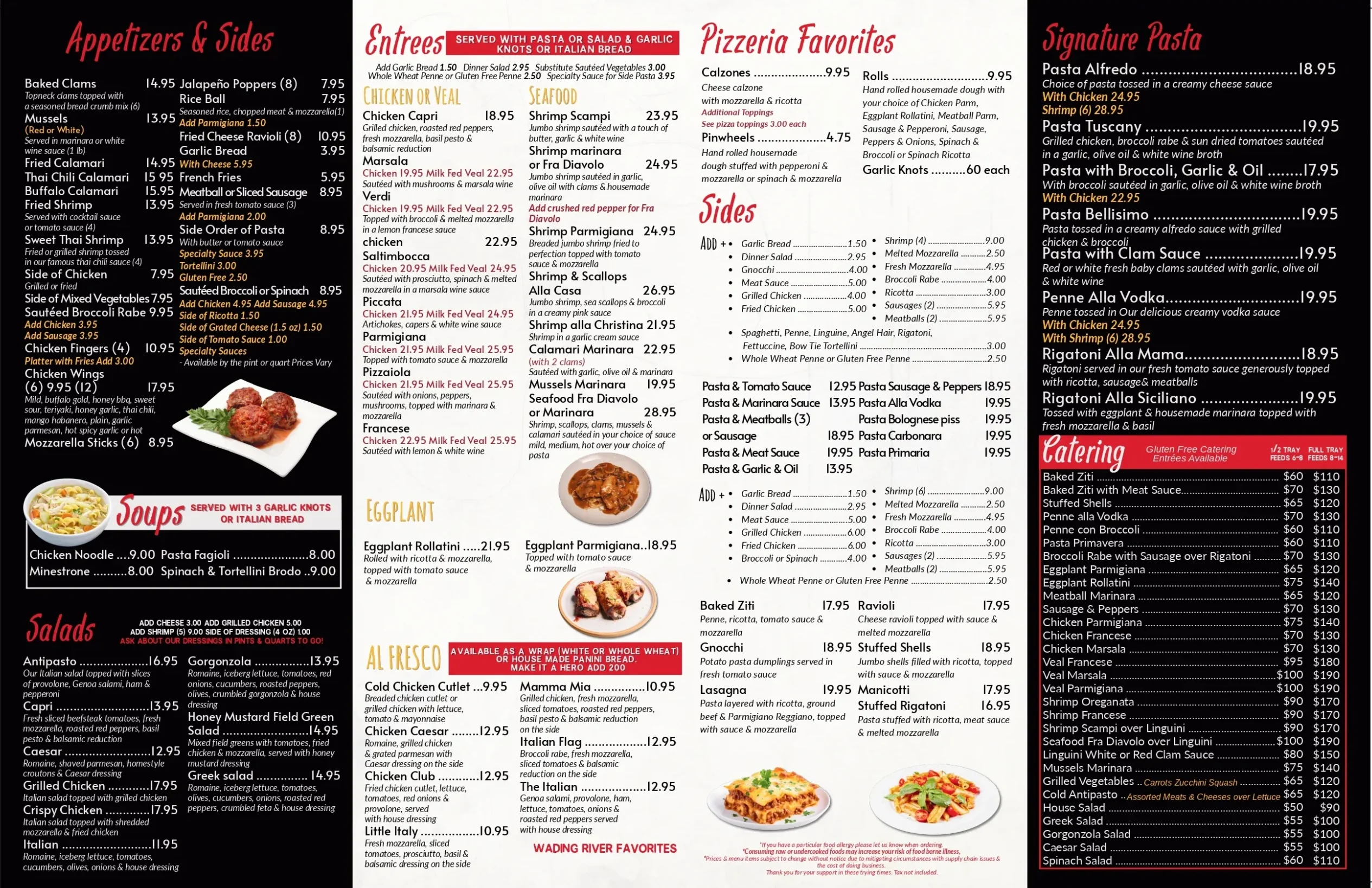 Wading River Pizza Inside Menu
